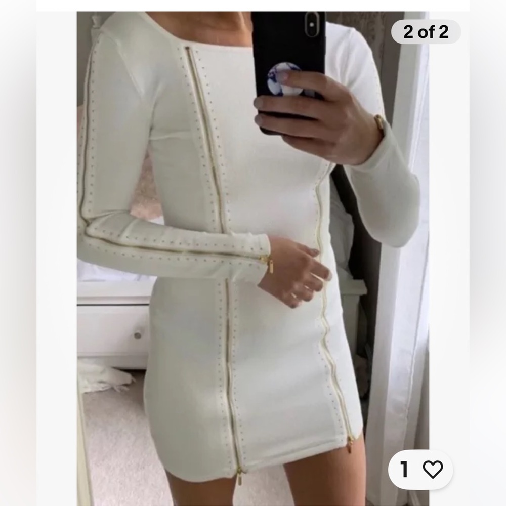 Marca Bebé white dress with locks Size S